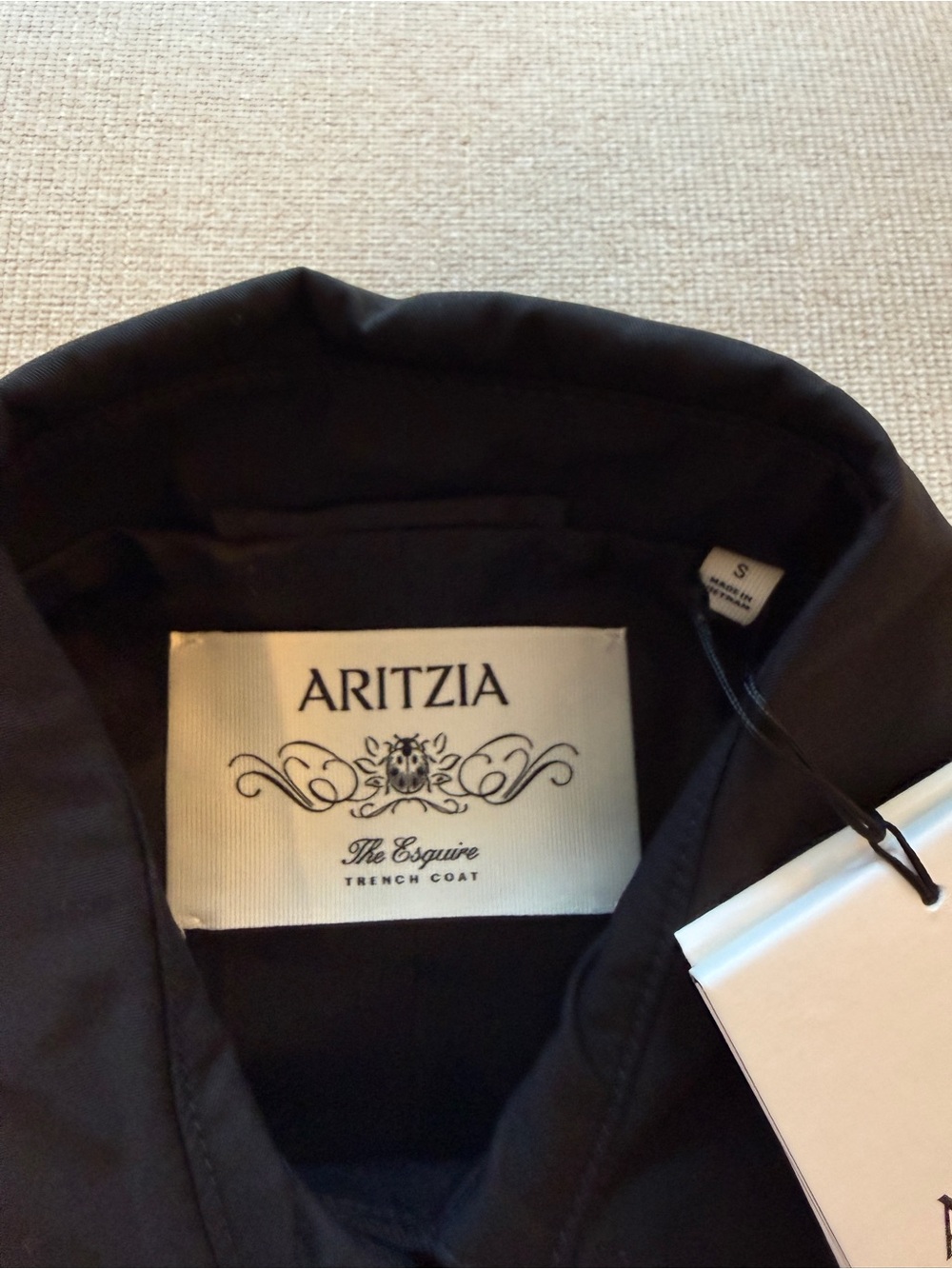 Aritzia Black Double-Breasted Cropped Pea Coat - Picture 3 of 8